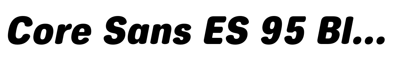 Core Sans ES 95 Black Italic